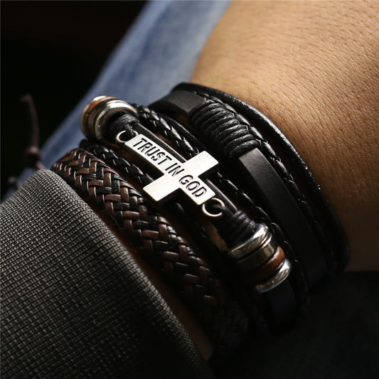 TrinityLeather™ Trio Bracelet Set