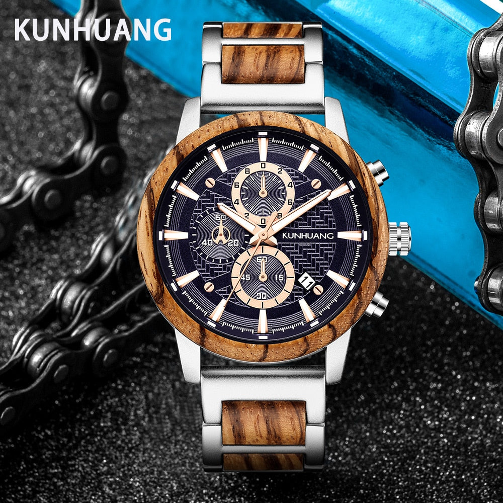 Luxury Luminous Multi-Function Wooden Watch - Great Wood