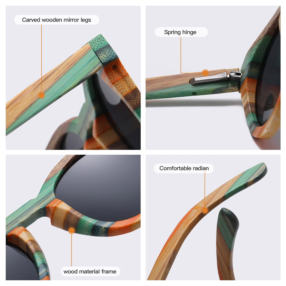 Bamboo Oval Sunglasses - Great Wood