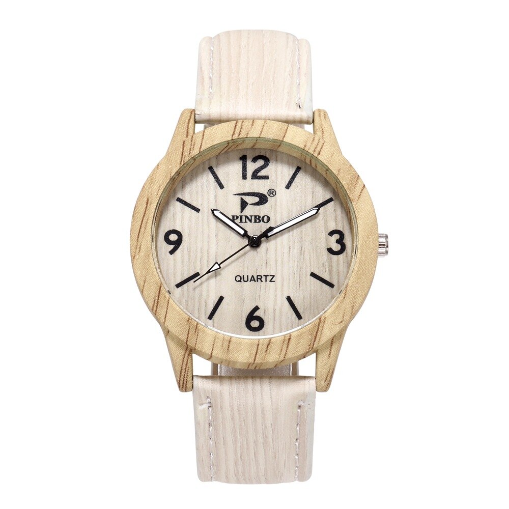 Simple Wood Grain Digital Scale Quartz Watch - Great Wood