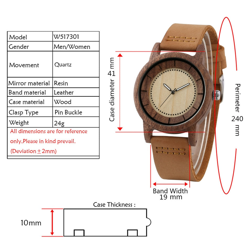 Coffee Walnut Wood Men's Watch - Great Wood