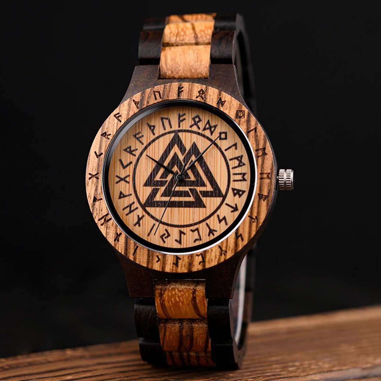 Viking Zebra Wood Vintage Watch - Great Wood