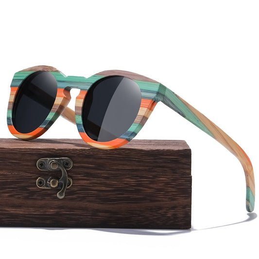 Bamboo Oval Sunglasses - Great Wood