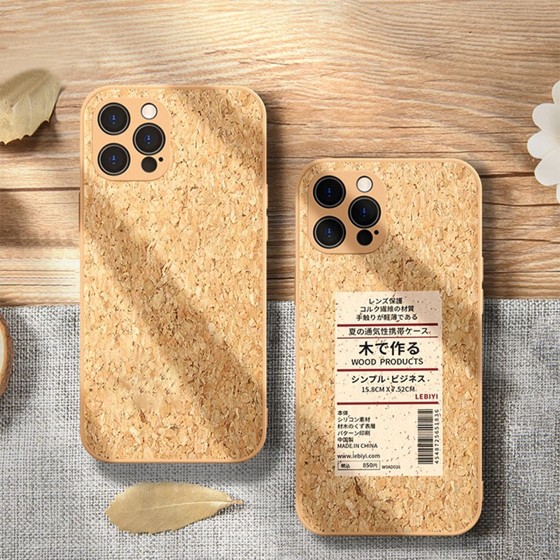 Japanese Wood Grain Label Phone Case - Great Wood