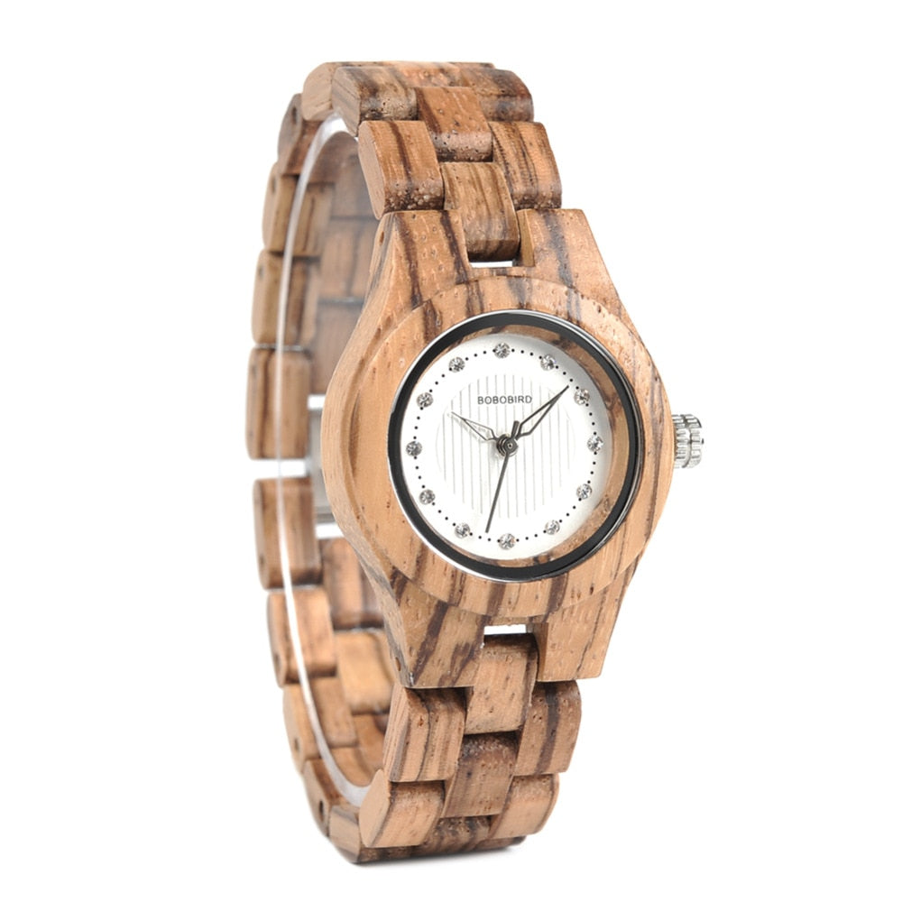 Women Zebra Wood Watch - Great Wood