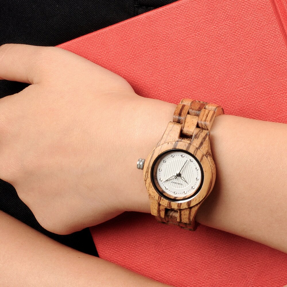 Women Zebra Wood Watch - Great Wood