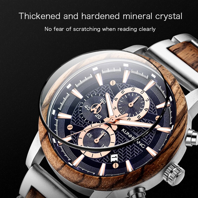 Luxury Luminous Multi-Function Wooden Watch - Great Wood