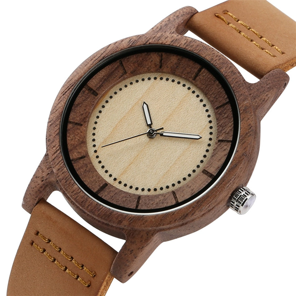 Coffee Walnut Wood Men's Watch - Great Wood