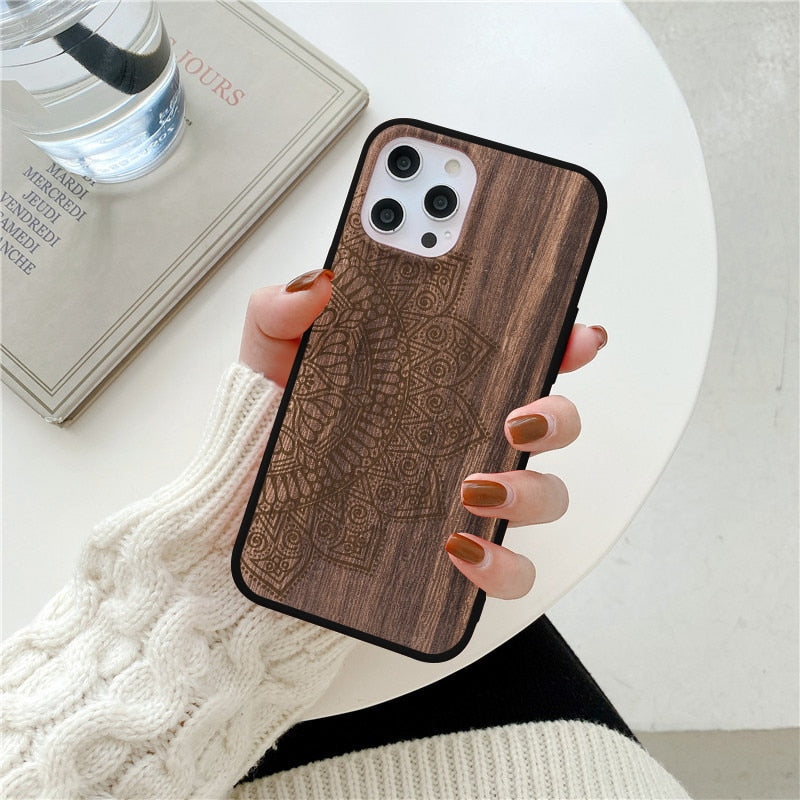 Carved Wood Cover Phone Case - Great Wood