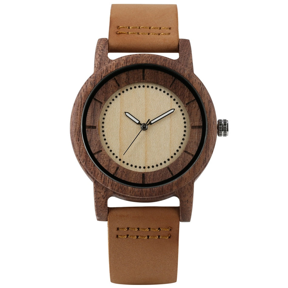 Coffee Walnut Wood Men's Watch - Great Wood