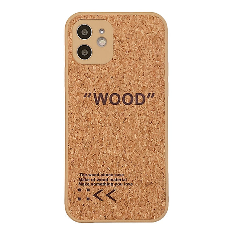 Japanese Wood Grain Label Phone Case - Great Wood