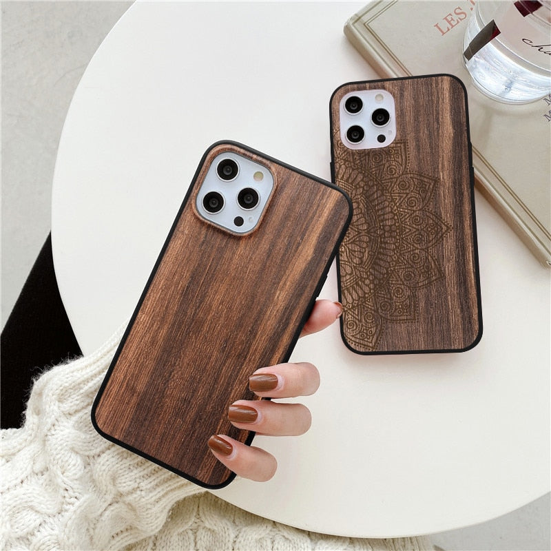 Carved Wood Cover Phone Case - Great Wood