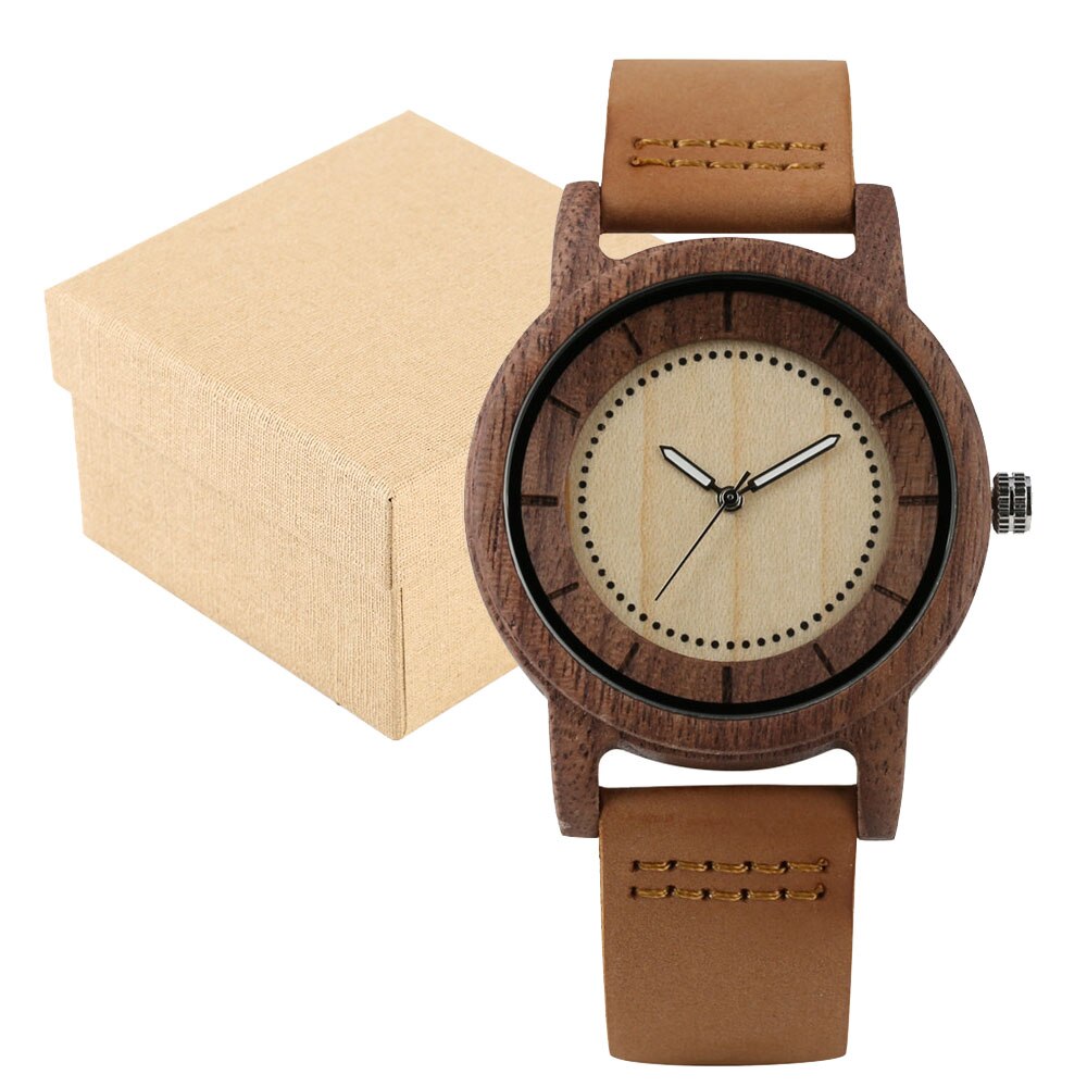 Coffee Walnut Wood Men's Watch - Great Wood