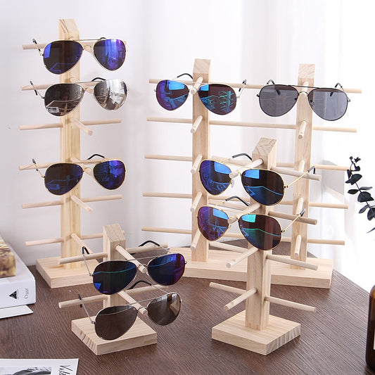 Multi Layers Wood Sunglass Display Rack Shelf - Great Wood