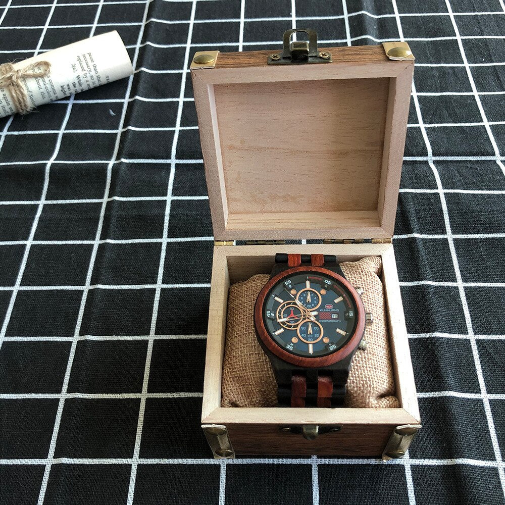 Luxury Luminous Multi-Function Wooden Watch - Great Wood