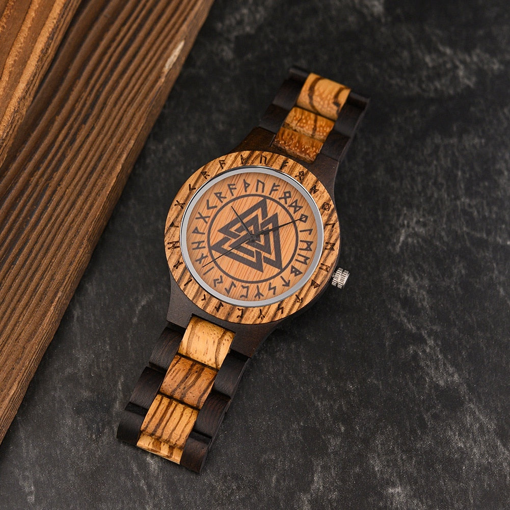 Viking Zebra Wood Vintage Watch - Great Wood