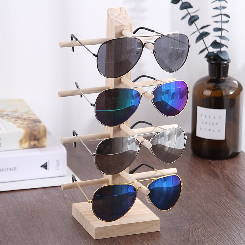 Multi Layers Wood Sunglass Display Rack Shelf - Great Wood