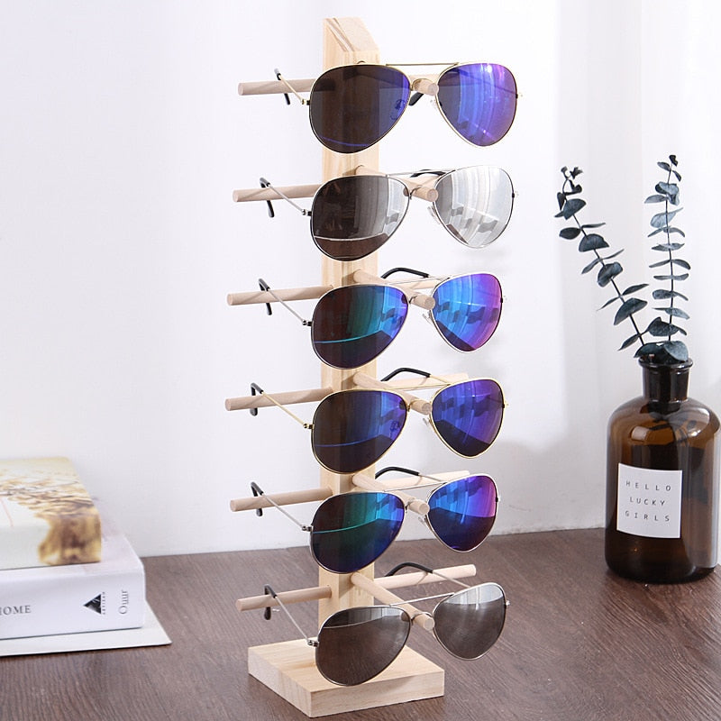 Multi Layers Wood Sunglass Display Rack Shelf - Great Wood