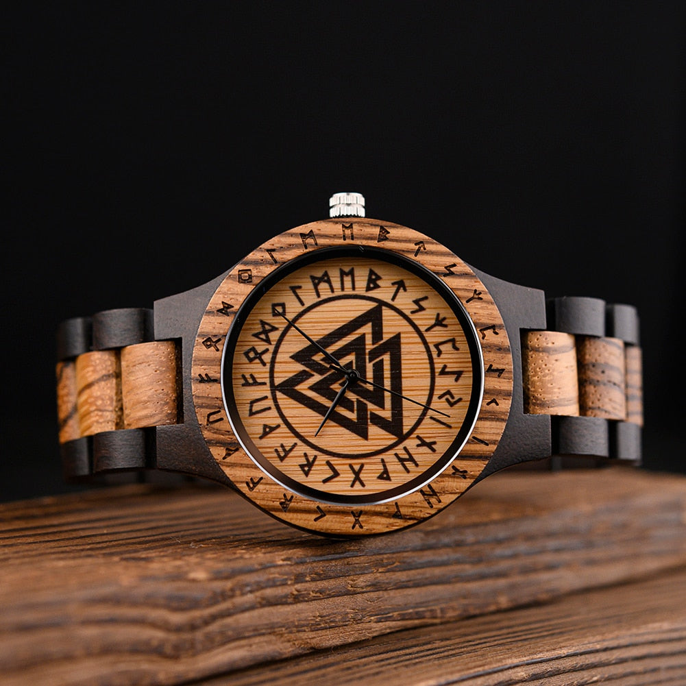 Viking Zebra Wood Vintage Watch - Great Wood