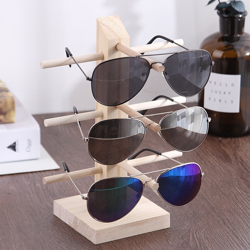 Multi Layers Wood Sunglass Display Rack Shelf - Great Wood