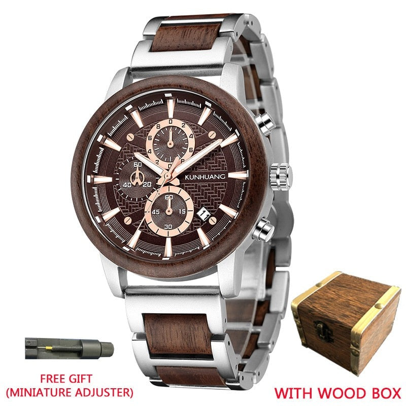 Luxury Luminous Multi-Function Wooden Watch - Great Wood