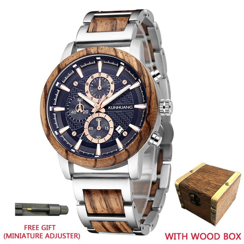 Luxury Luminous Multi-Function Wooden Watch - Great Wood